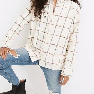 Madewell Plaid Button-Up Women's Top XS